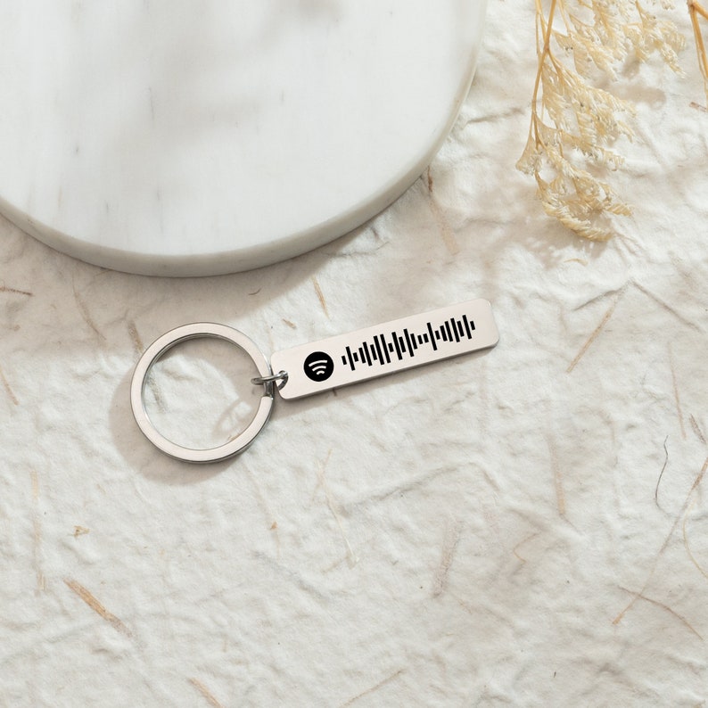 Spotify Code Keyring Personalised Keyring Music Code Wedding Song Custom Keychain Engraved Keychain Music Lover Gift Christmas image 5