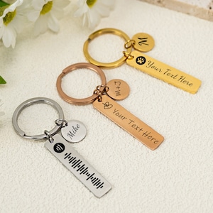 Spotify Code Keyring, Personalised Keyring, Music Code, Wedding Song, Custom Keychain, Engraved Keychain, Music Lover Gift, Valentines Days