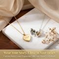 Personalized Heart Locket Necklace, Custom Photo Engraving, 18K Gold Plated Keepsake product logo