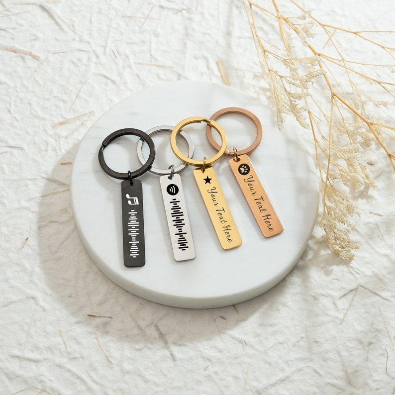 Spotify Code Keyring Personalised Keyring Music Code Wedding Song Custom Keychain Engraved Keychain Music Lover Gift Christmas 画像 3