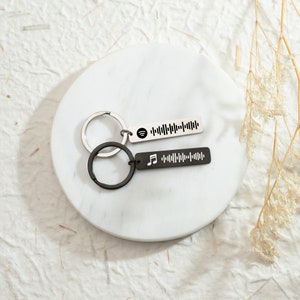 Spotify Code Keyring Personalised Keyring Music Code Wedding Song Custom Keychain Engraved Keychain Music Lover Gift Christmas 画像 2
