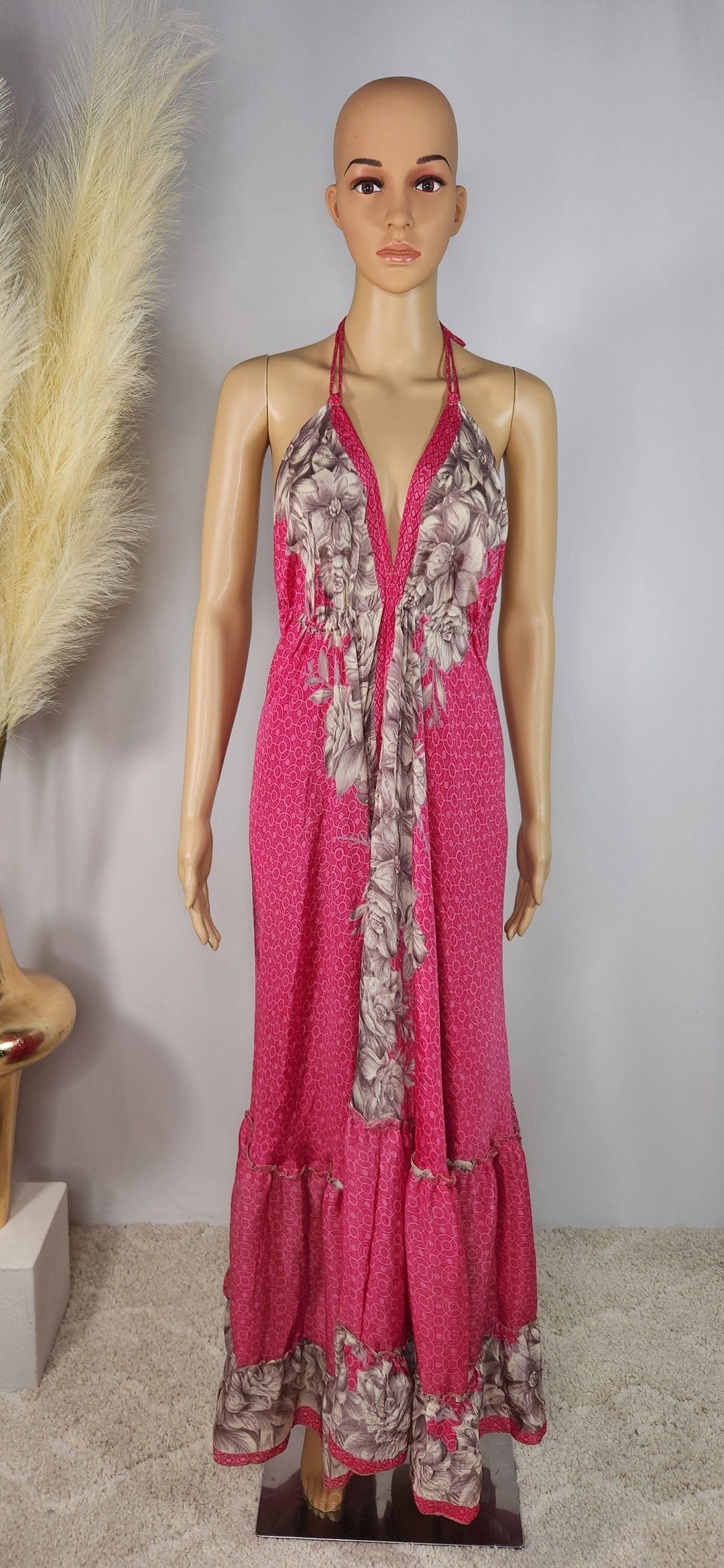 Bohemian Dress Sustainable Fabric Backless Dress Goddess Dress Boho