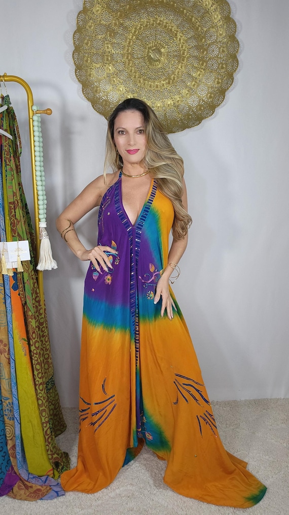 green emerald velvet dress Halter tie neck backless gown