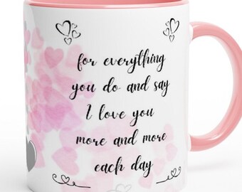 Beautiful Coffee Mug Gift for Mum, Mug for mum with special message, Number 1 Mum Coffee Mug, Gifts for Mum, Hot Chocolate Mug, Pink Cup