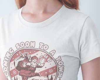 Vintage Santa Claus Christmas T-Shirt, Retro Holiday Tee