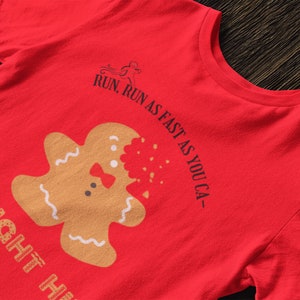 Lebkuchenmann Shirt, Lustiges Keks TShirt, Lustiges Shirt für Weihnachten, Lebkuchen Keks T-Shirt, Kinderzimmer Rhyme Weihnachtsshirt, Lebkuchenmann