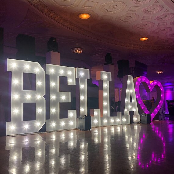 Bruiloft Decor 4FT Marquee Light Up Letters Grote Marquee Letters LED Letter Lights Teken for Party Verjaardag Engagement Party Decor (Color : Letter , Size : 120cm
