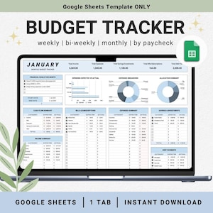 Puede incluir: Una plantilla de Google Sheets para un rastreador de presupuesto. La plantilla está diseñada para ayudar a los usuarios a realizar un seguimiento de sus ingresos, gastos, ahorros e inversiones. La plantilla incluye una variedad de gráficos y tablas para ayudar a los usuarios a visualizar sus datos financieros. La plantilla está disponible para descarga instantánea.