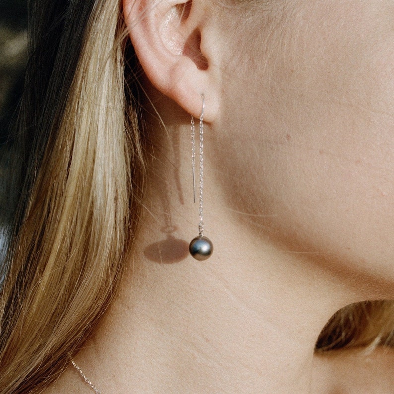 Tahitian Pearl Earrings image 1