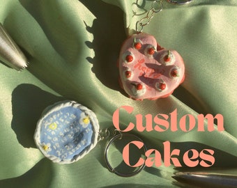 Custom Clay Cake Keychains
