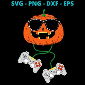 Halloween Jack O Lantern Pumpkin Video Game Controller Gamer