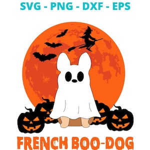French Boo Dog Frenchie French Bulldog Ghost Halloween