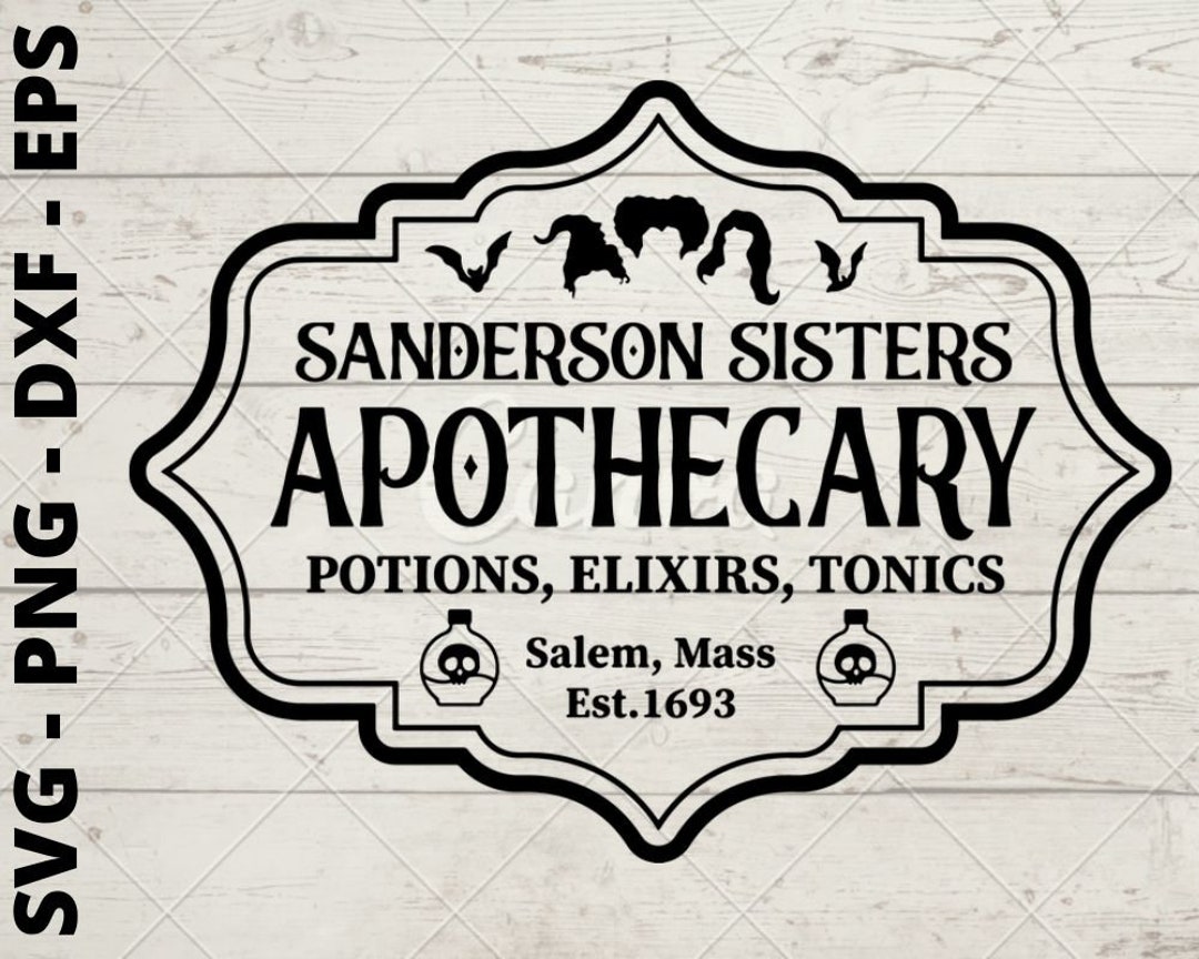 Sanderson Sisters Apothecary Potions Elixirs Tonics Hocus Pocus