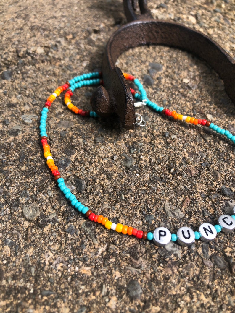 Punchy Western Beaded Necklace Etsy