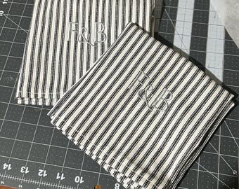 Monogrammed Oversized Kitchen Tea Towels, personalized, wedding gift, kitchen decor, tea towel, farmhouse towel, personalized kitchen towels