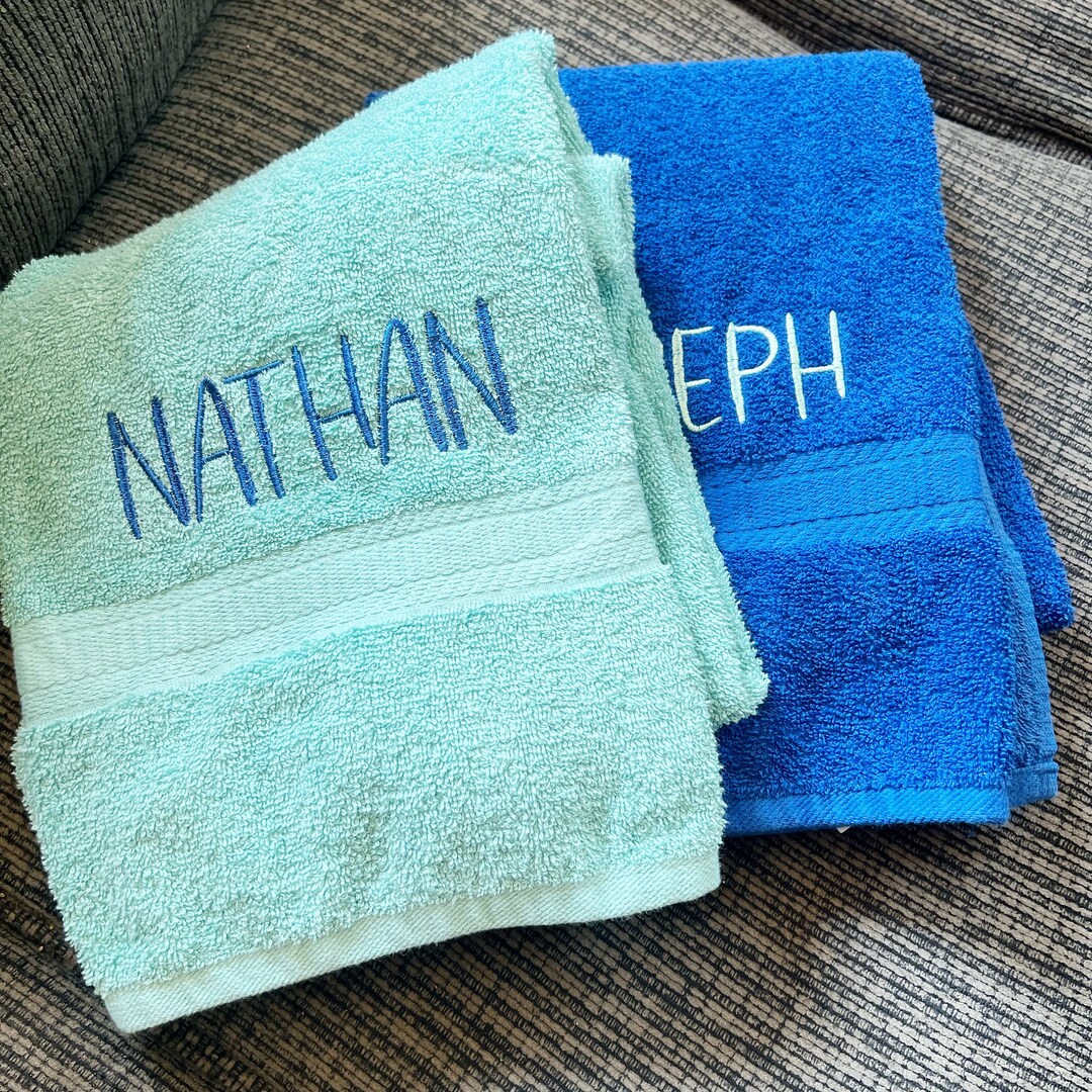 Personalized Embroidered Bath Towel Gift for Teen Boy Gift Etsy