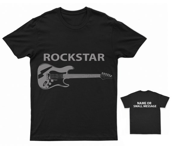 Little RockStar Grey Guitar T shirt Rock star Guitar Music Singer