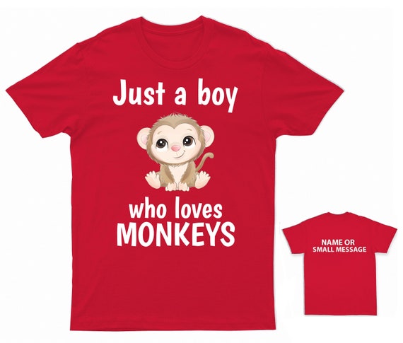 Cute I Love Monkeys T-Shirt | Funny Monkey Lover Kids Gift Cute I Love Monkeys T-Shirt | Funny Monkey Lover Kids Gift