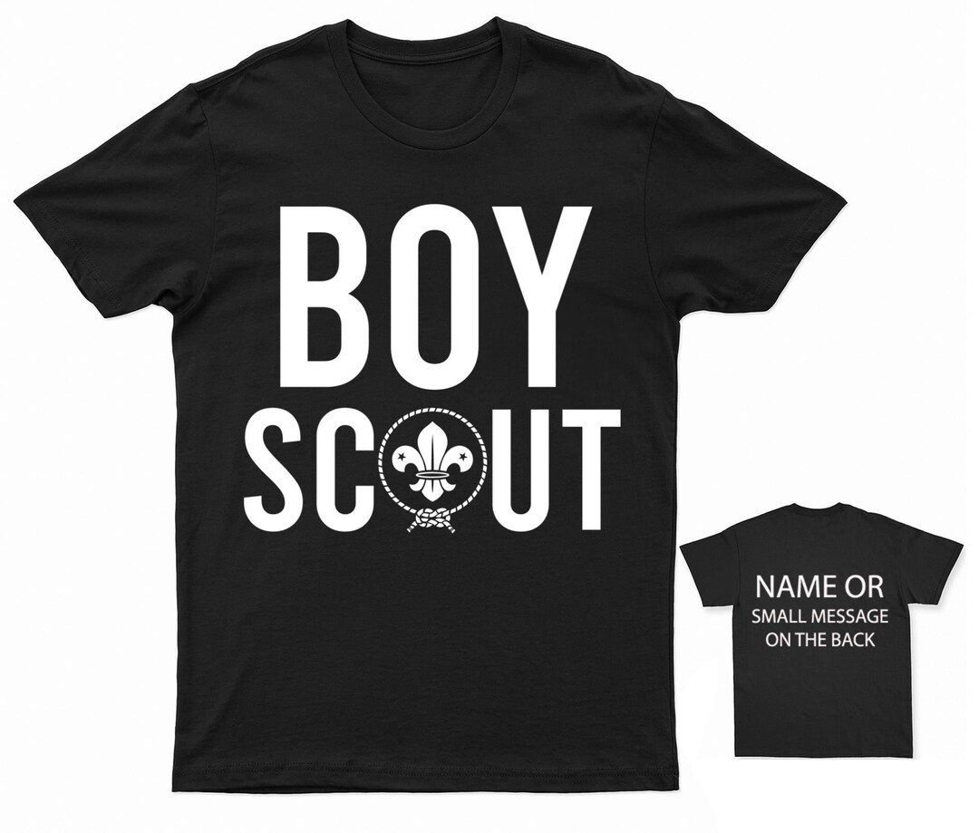 Boy Scout Tshirt Personalised Gift Customised Custom Name Message