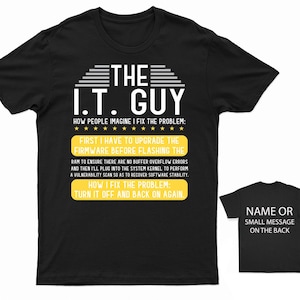 Funny IT Guy T-Shirt Computer Geek Humor Tee Tech Support Joke Shirt Nerd Gift for Programmers Casual Techy Apparel