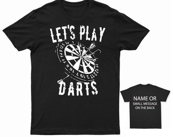 Let's Play Darts T-Shirt | Casual Dart Board Tee | Personalised Dart Player Gift