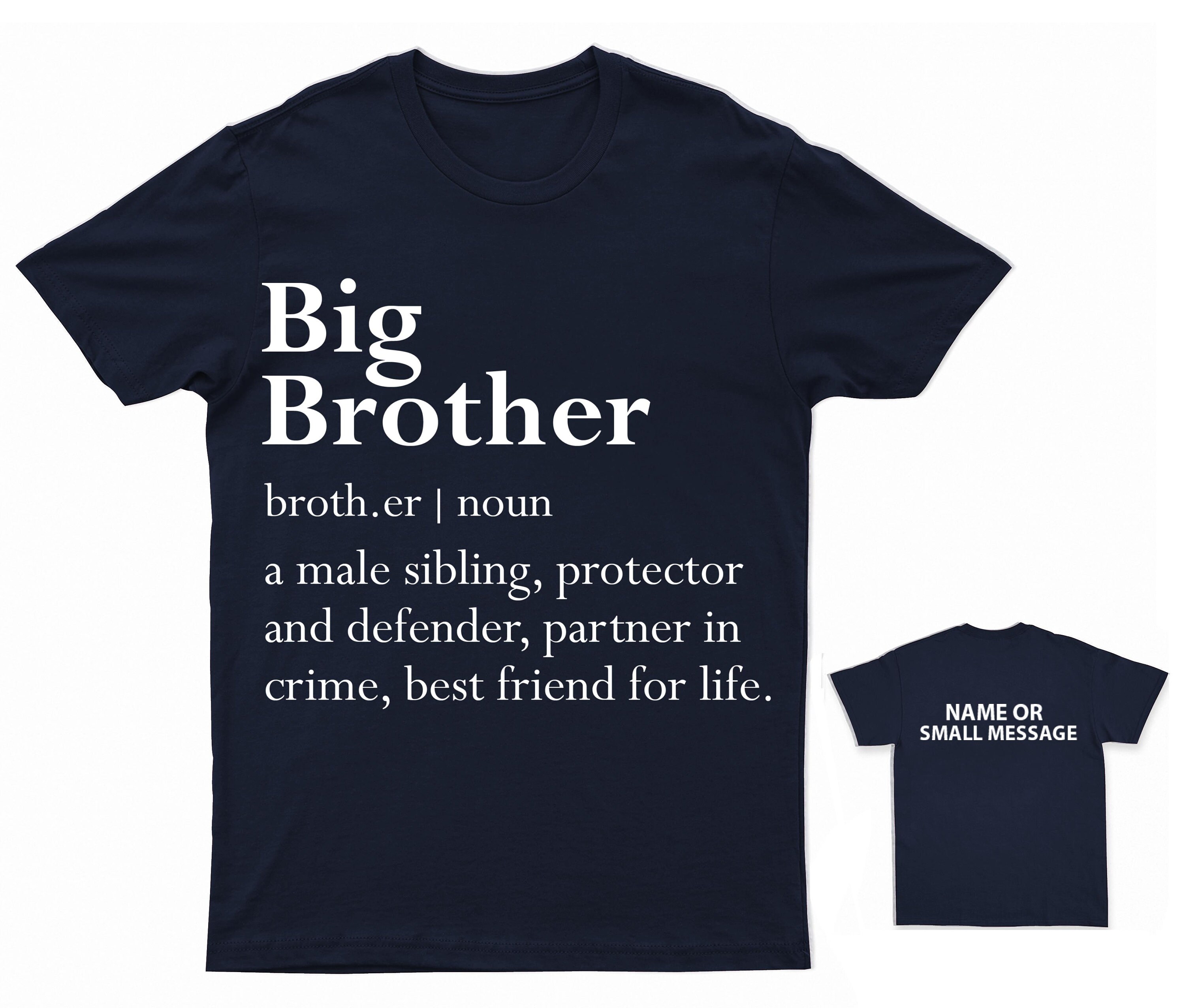 Big Brother Definition T-shirt, Sibling Pride Tee, Personalised
