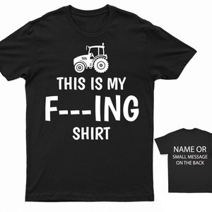 This is my farming T-Shirt Tractor Farmer Personalised Gift  Farm Farmer Harvest Agriculture Plow Rural Field