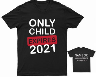 Only child expiring personalised baby vest boys girls blue Only child expiring personalised baby vest boys girls blue
