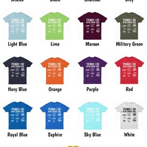 Car racing Enthusiast Things I do in my spare time T-Shirt Personalized Car Lover Gift, Auto Hobby Tee, Custom Racing Fan Shirt Bild 3