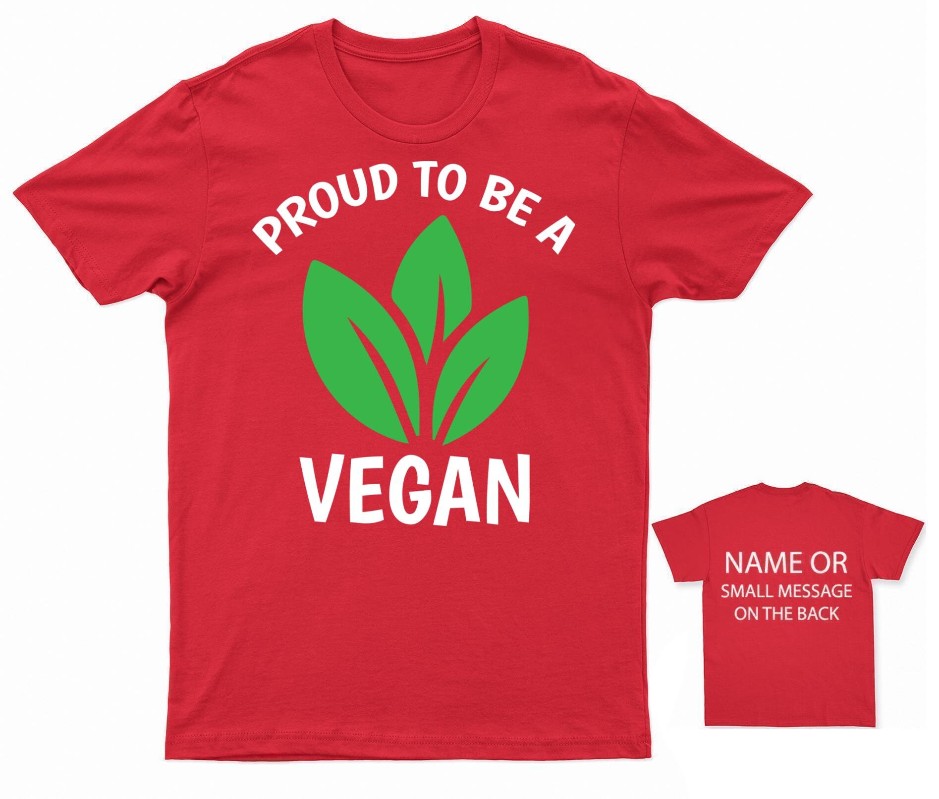 T-shirt Vegan "proud To Be Vegan" Vert - Unisexe Taille Unique - Neuf Avec étiquettes - Coton