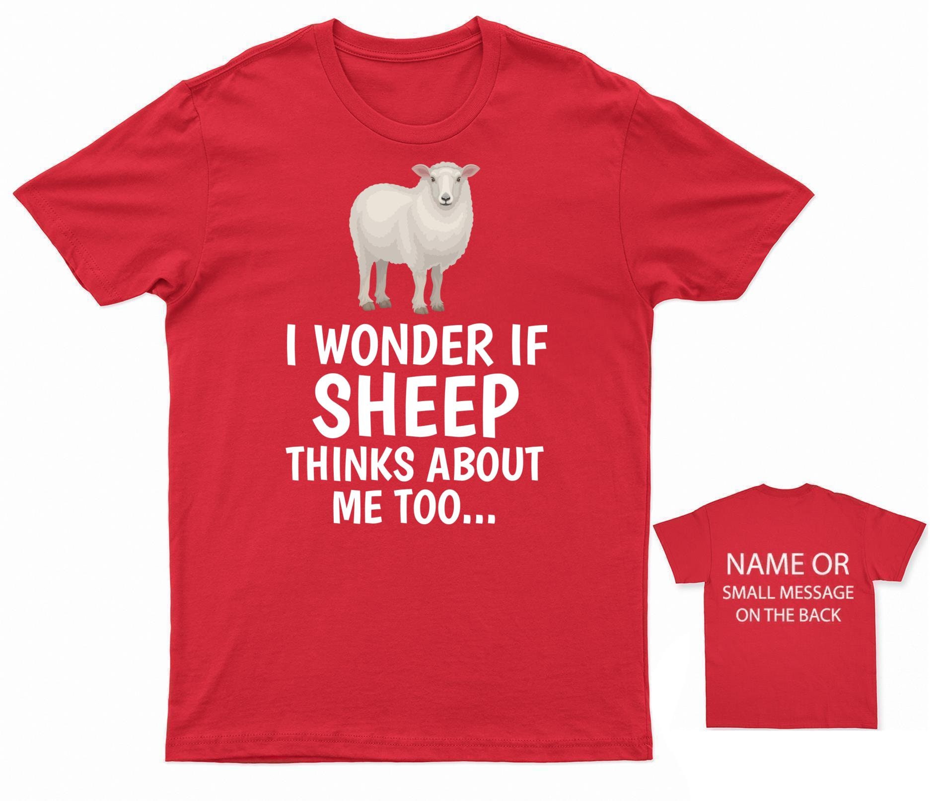 thumbnail image 2 of T-shirt Je Me Demande Si Les Moutons Pensent à Moi Aussi Cadeau Personnalisé Message Personnalisé - France 2 of 9