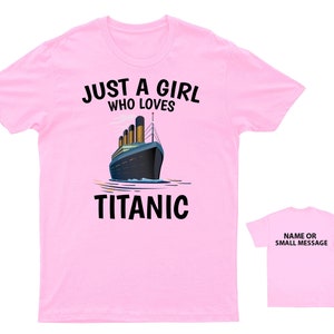 Just a Girl Who Loves Titanic Ocean Liner Enthusiast T-Shirt
