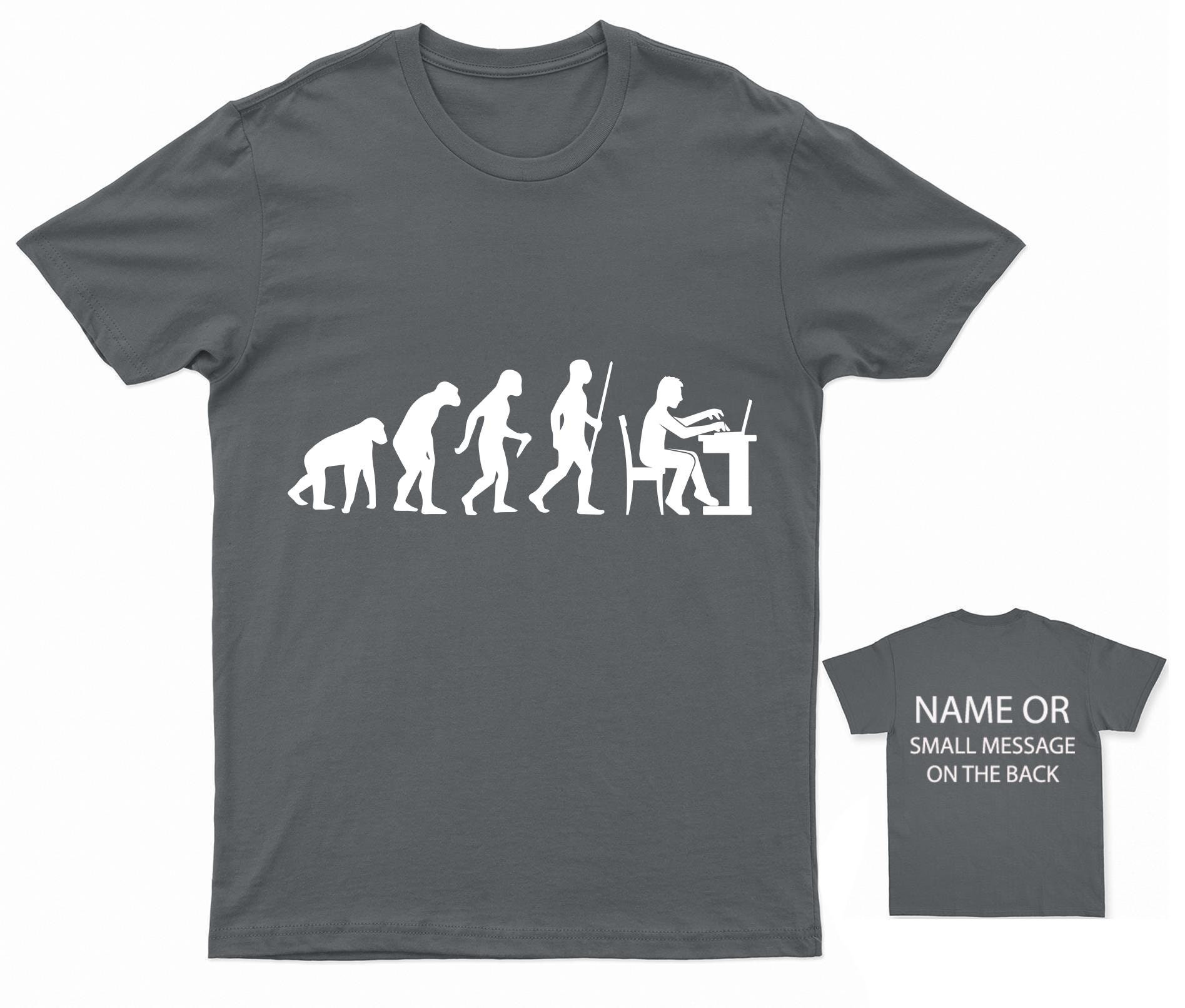 T-Shirt Maglietta Evolution AI Intelligenza Artificiale Nerd PC