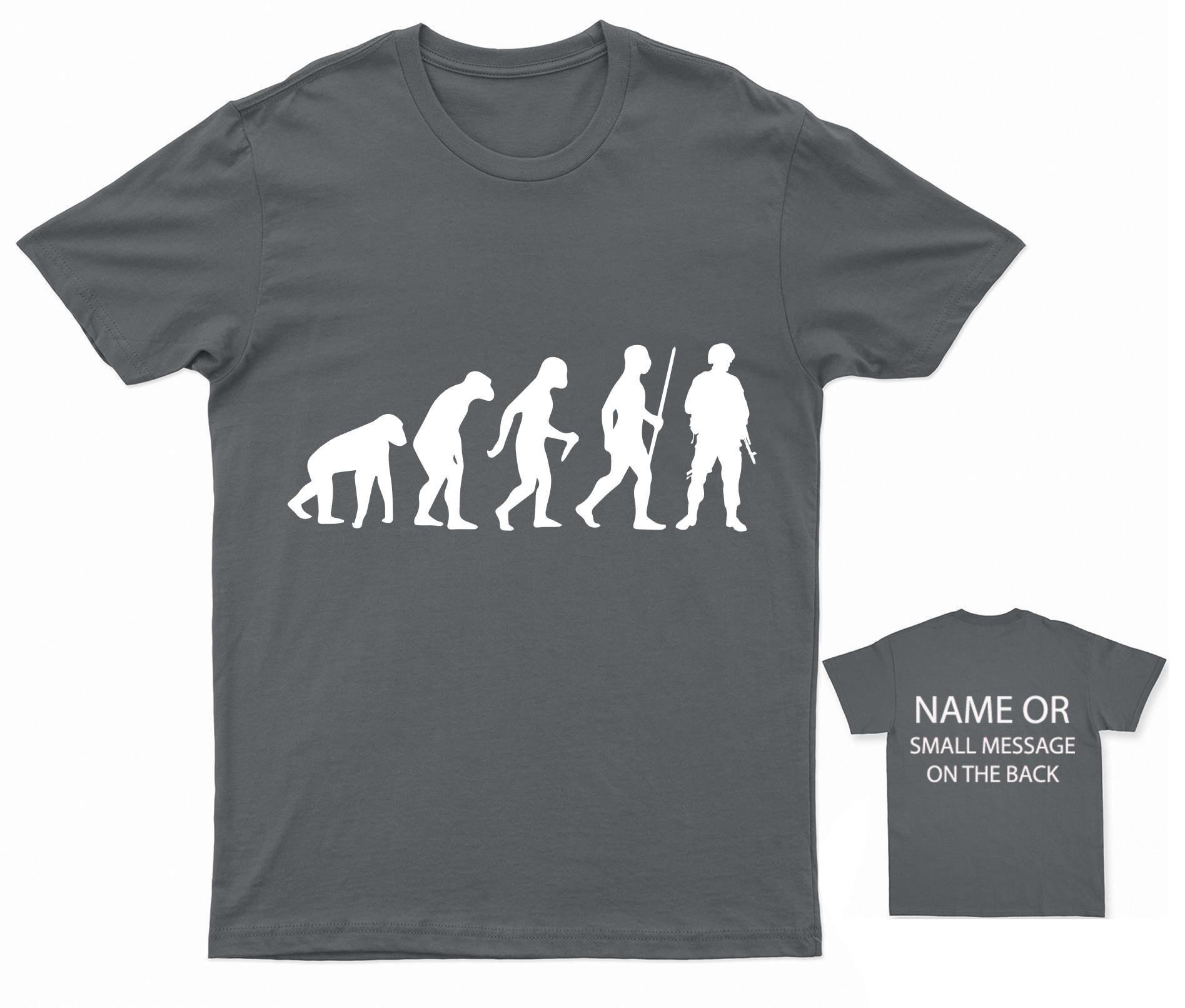 Evolution Of A Soldier Men's Army Occupation T-Shirt - 100% Organic Cotton, Funny Military Career Design Gift - View #9