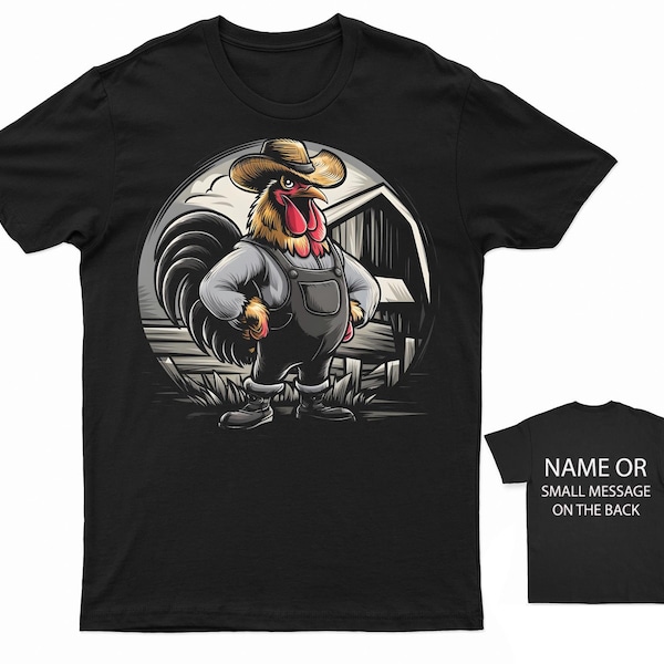 Barnyard Boss Rooster T-Shirt | Tough Cluck Commander | Country Strength Tee Chicken farmer
