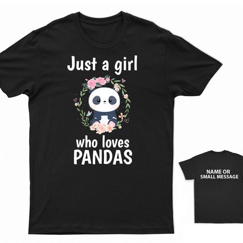 Panda Shirt Just a Girl Who Loves Pandas Funny Panda Shirt Etsy