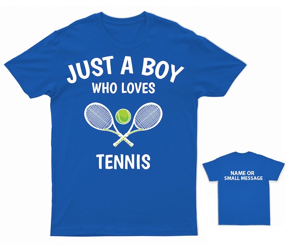Just a Boy Who Loves Tennis T-shirt Graphic Tennis Ball Sporty