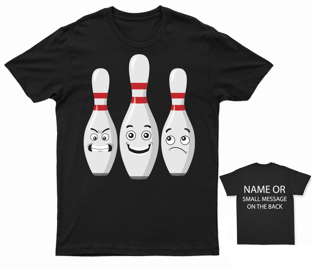 Funny Bowling Pin Faces Tshirt Bowling Lovertshirt Etsy UK