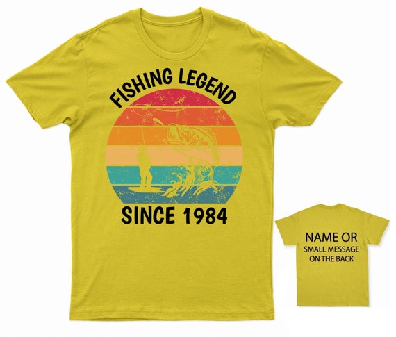Fishing Legend Since 1984 40 Years 40th Birthday T-shirt