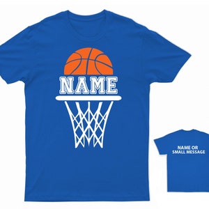 Personalised Basketball T-Shirt for Kids Custom Name Sports Tee Youth Basketballer Gift