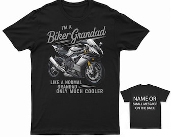 Biker Grandad T-Shirt Modern Grandfather Motorcycle Tee Cool Grandpa Biker Shirt Like a normal Grandad only much cooler