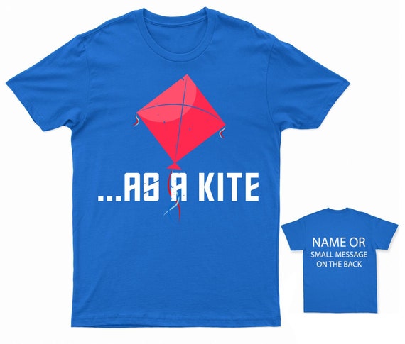 As a Kite T-shirt Personalised Gift Customised Custom Name Message 