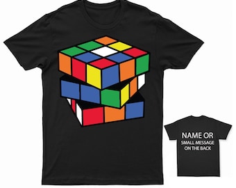 Camiseta Cubo de Rubik Regalo Personalizado Mensaje con Nombre Personalizado