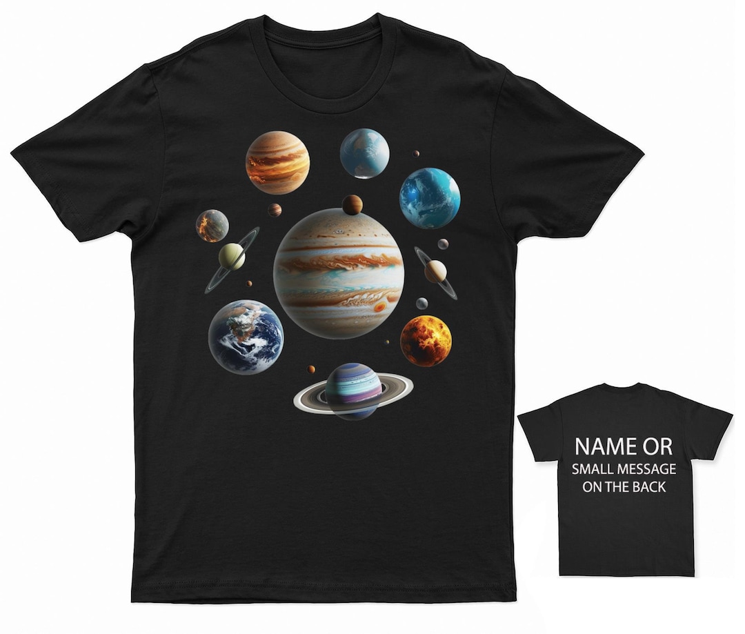 Solar System Planets T-shirt - Space Enthusiast Tee - Astronomical