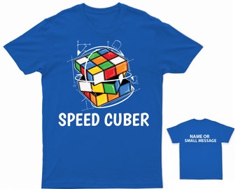 Speed Cuber Kids T-Shirt Custom Puzzle Cube Tee Personalised Speedcubing Shirt for Children