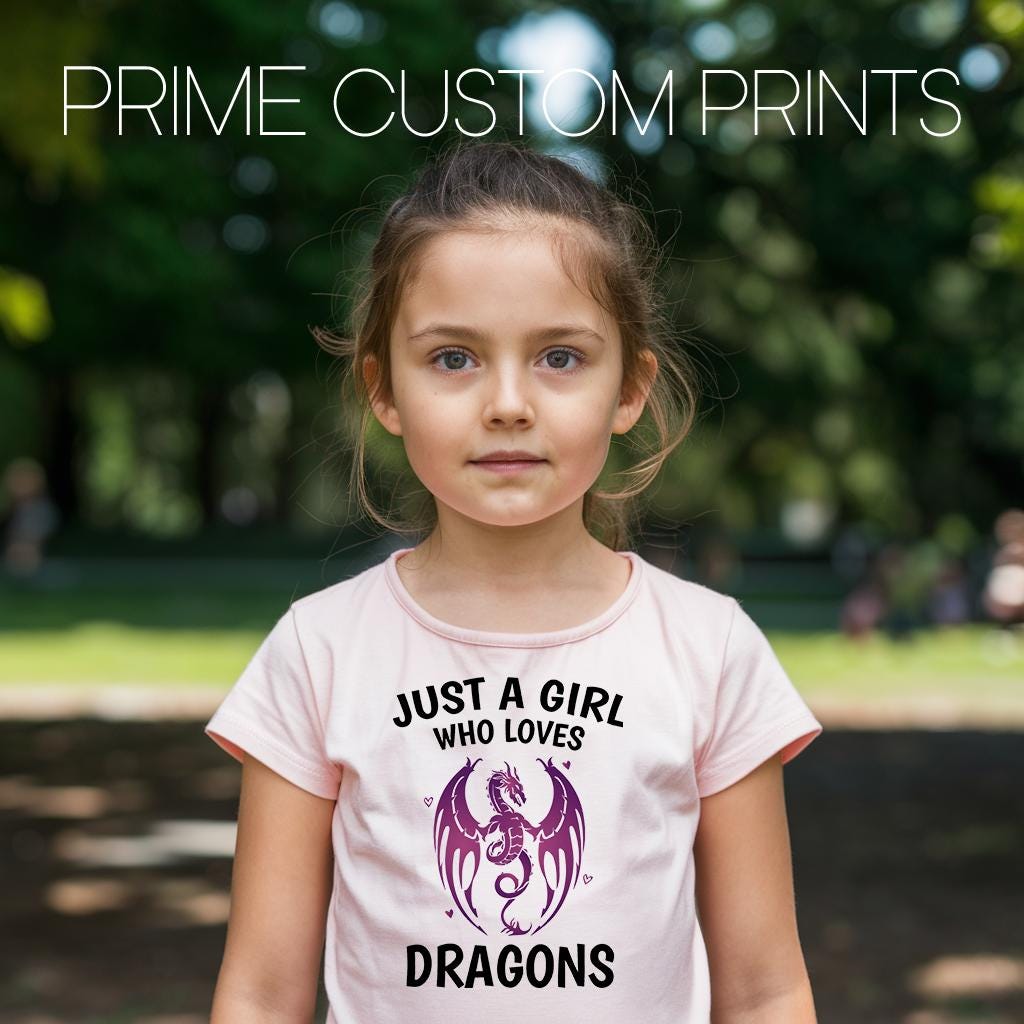 Just A Girl Who Loves Dragons T-shirt Dragon Lover Tee Personalised ...