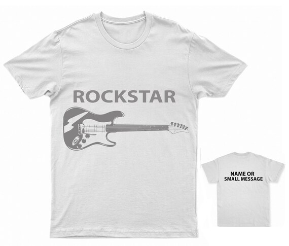 Little Rockstar Kids T-shirt Grey Guitar Graphic Tee for