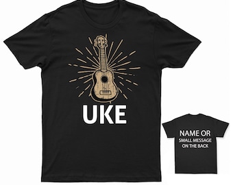 Ukelele Retro T-Shirt  Player Instrument  Personalised Gift Custom Name