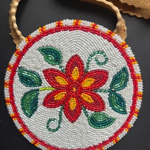 beaded floral medallion