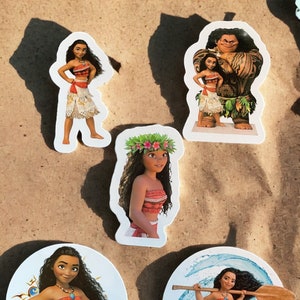 Moana Aufkleber, Klar, Weiß und Glitzer